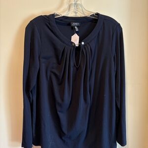 Jones New York Women's Dark Blue Blouse